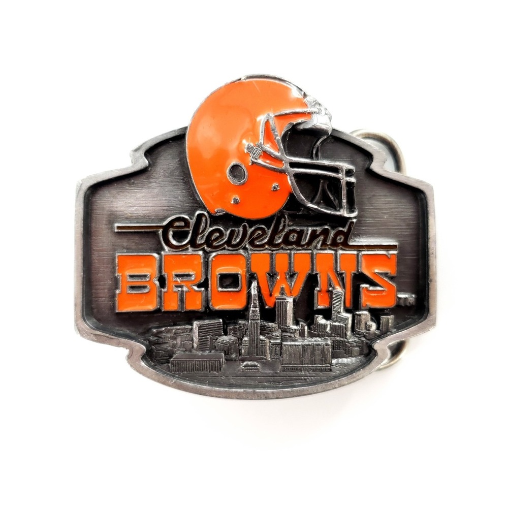 Vtg 1989 Siskiyou Cleveland Browns Limited Edition Pewter Belt Buckle 1499/10000